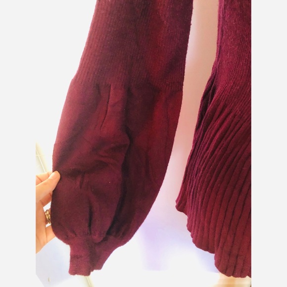 ELLE turtleneck fit and flare purple sweater - Picture 4 of 5